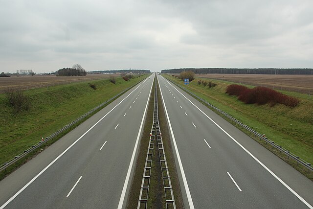 A2 motorway near Poznan